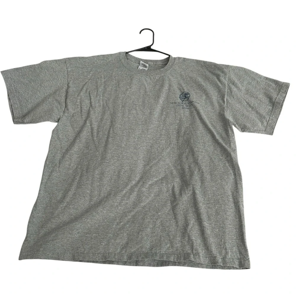 New York Yankees Luncheon 2009 Heather Gray T-Shirt Men Size Xl Gildan Very Rare